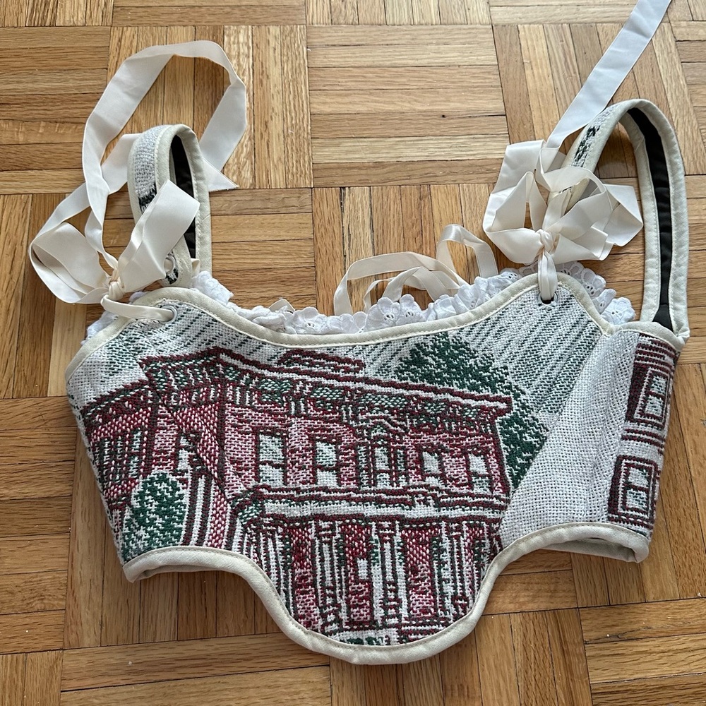 Custom Handmade Needlepoint Corset